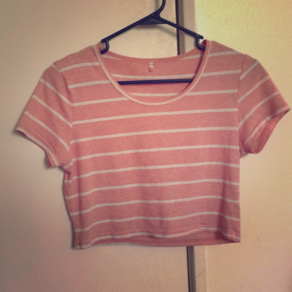 Striped Pink Crop Top